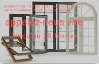 Menuiserie aluminium et PVC et verre trempé