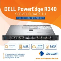 Serveur Dell PowerEdge R340 Xeon E-2276G 64 Go RAM  2 x SSD 960 Go