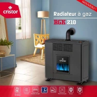 chauffage à gaz Cristor 10kw + Détecteur Monoxyde et Carbon مع كاشف تسرب الغاز و أحادي الكربون