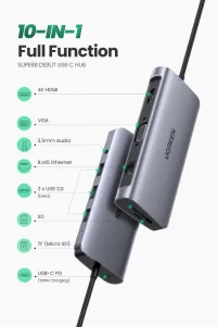 USB HUB C vers USB 3.0 100W adaptateur 4K