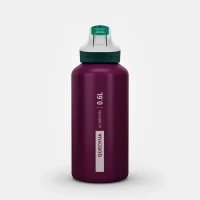 Gourde Decathlon enfant en alu 0,6L avec bouchon instantané et pipette pour la randonnée