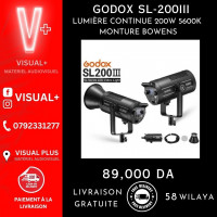 accessoires-des-appareils-godox-sl200iii-led-200-w-monture-bowers-lumiere-du-jour-5600k-el-harrach-alger-algerie
