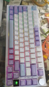 Titre: CLAVIER MECANIQUE AJAZZ AK820 PRO - TRI-MODE + ECRAN TFT - PURPLE WHITE