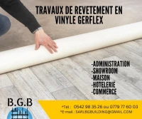travaux de Gerflex effet parquet, antistatique, antibactérien 