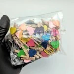 lot mini pinces colorés coeurs مجموعة مشابك ملونة قلب