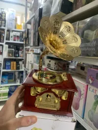 Phonographe trompette dorée et boîte à Bijoux Décorative صندوق موسيقي