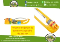 Arroseur de jardin de zone rectangulaire de 260 m² 