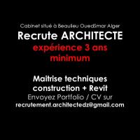 بناء-و-أشغال-architecte-3ans-experience-minimum-connaissances-techniques-construction-revit-وادي-السمار-الجزائر