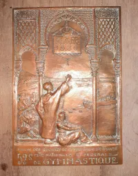 PLAQUE EN BRONZE ALGER 1930