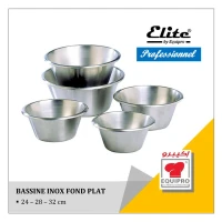 Bassine inox fond plat - ELITE