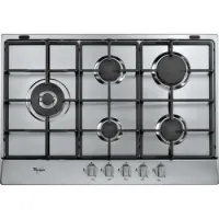 WHIRLPOOL TABLE DE CUISSON INOX 5 FEUX 75CM 1 ANS DE GARANTIE