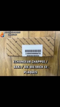 ECHANGEUR SANITAIRE 12 PLAQUES CHAPPEE/BAXI/DIE DIETRICH