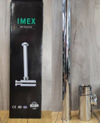 SIPHON LAVABO INOX ROND CHROME IMEX
