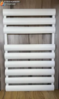 SECHE LINGE ALUMINIUM MEZZALUNA 800/450 BLANC