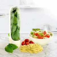 -récipient de stockage d'herbes - blanc  حافظة الأعشاب ، حاوية تخزين الأعشاب - أبيض