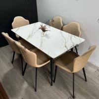 غرفة-الطعام-table-marbre-avec-des-chaises-queen-قرواو-البليدة-الجزائر