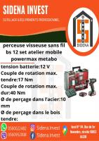 outillage-professionnel-metabo-perceuse-visseuse-sans-fil-bs-12-set-atelier-mabile-powermaxx-zeralda-alger-algerie