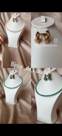 Collier et boucles tendance en cristal et acier inoxydable garanti 