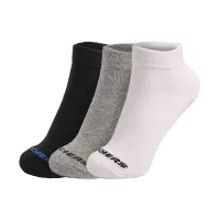 3Pk Unisex Non Terry Qtr Crew – Flat Knit White / Blue