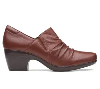 CLARKS Emily Cove Dark Tan Lea