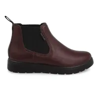Synthetic Woman Ankle Boot Plum