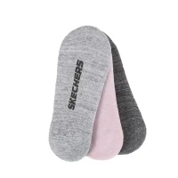 3Pk Womens 1/2 Terry Super No Show Pink / Grey