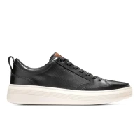 Grand Crosscourt Premier Ii Sneakers Black   British Tan   Optic White
