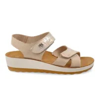 Leather Woman Sandal Beige