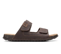 CLARKS Crestview Easy Dark Brown Lea