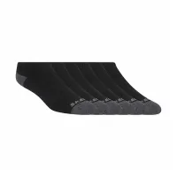 6Pk Womens Full Terry No Show Black
