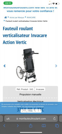 materiel-medical-fauteuil-roulant-verticalisateur-invacare-action-vertic-alger-centre-algerie