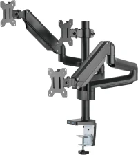 Support ecran Twisted Minds Triple Monitors Aluminum Monitor Arm -Black