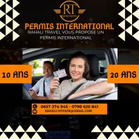 PERMIS DE CONDUIRE INTERNATIONAL 10 ANS ET 20 ANS  AVEC PUCE EXPRESS 
