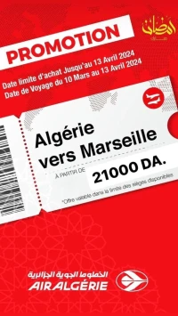 promo billet alger/marseille 