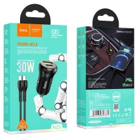 CHARGEUR AUTO HOCO NZ5  FAST CHARGE 30W TYPE C/LIGHTNING 