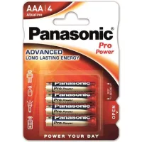 PILLES PANASONIC  AAA/4 ALKALINE PRO POWER