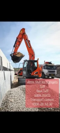 Vente tout type des agregats ,tuff,sable morts,gravier.........