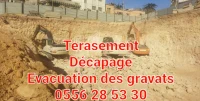 Travaux démolition, terrassement, décapage, évacuation des gravats, forage pieux,béton projeté. 