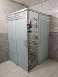 cabine de douches italien sur mesure  verre trempé
