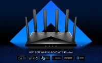 Cudy LT18 Routeur 4G LTE Cat 18 WiFi 6 AX1800 - 1,2 Gbps 4G LTE Modem 4x4 MIMO, Double SIM - OpenVPN