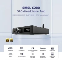 SMSL C200 SMSL  DAC USB & Amplificateur Casque + MOS ES9038Q2M 4xOPA1612 + DSD512 32bit/768kHz 