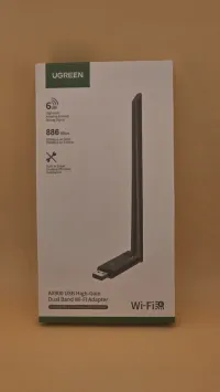 UGREEN Clé USB WiFi 6 AX900 Antenne WiFi à Gain Élevé 6dBi Double Bande & Pilote Intégré