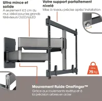 Vogel's Elite 5855 Ultra Fort Support TV pivotant 180 Jusqu'à 100" & 75 KG  VESA 600x400