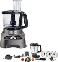 Moulinex Robot multifonction + 10 accessoires, Vitesse et force de rotation, Lames Titanium