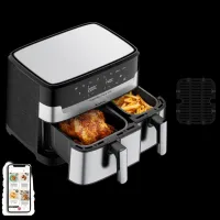 Air fryer Moulinex Dual Easy Fry & Grill EZ905D20  - 8 programmes - 5,2L + 3,1L