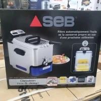 SEB Oleoclean Pro Friteuse thermo-optique 3,5 L 2300 W noir, bleu, acier inoxydable (3,5 L, 1,2 kg
