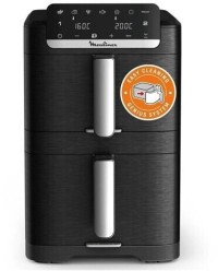 Friteuse À Air Double Tiroir Vertical 10L Cuisson Simultanée Et Technologie EvenFry Moulinex