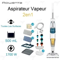 Aspirateur Vapeur 2en1 Avec Technologie Cyclonique 500mL 1700W Rowenta Clean & Steam Multi 