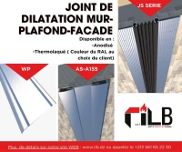 Joint de dilatation pour mur plafond façade 