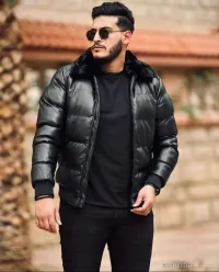Veste kymaxx homme simili cuir originale